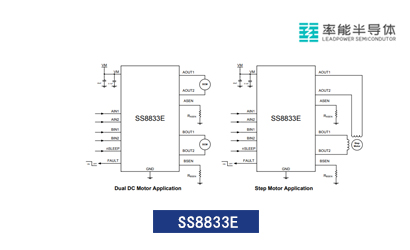 率能半导体SS8833E有刷直流或双极步进电机集成马达驱动IC