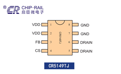 启达启臣微CR5149TJ内置4A/650V功率MOS和SSR功率开关电源芯片