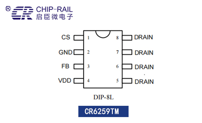 24W启臣微启达原边QR模式CR6259TM电源芯片