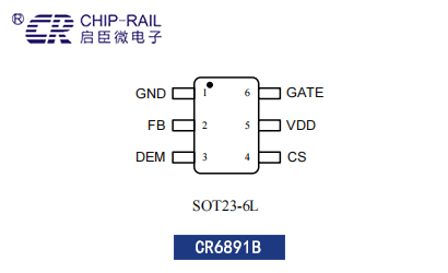 启达启臣微CR6891B隔离反激式PWM控制开关电源芯片