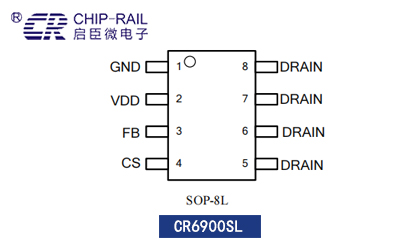 CR6900SL启达启臣微CCM+PFM控制PWM开关芯片